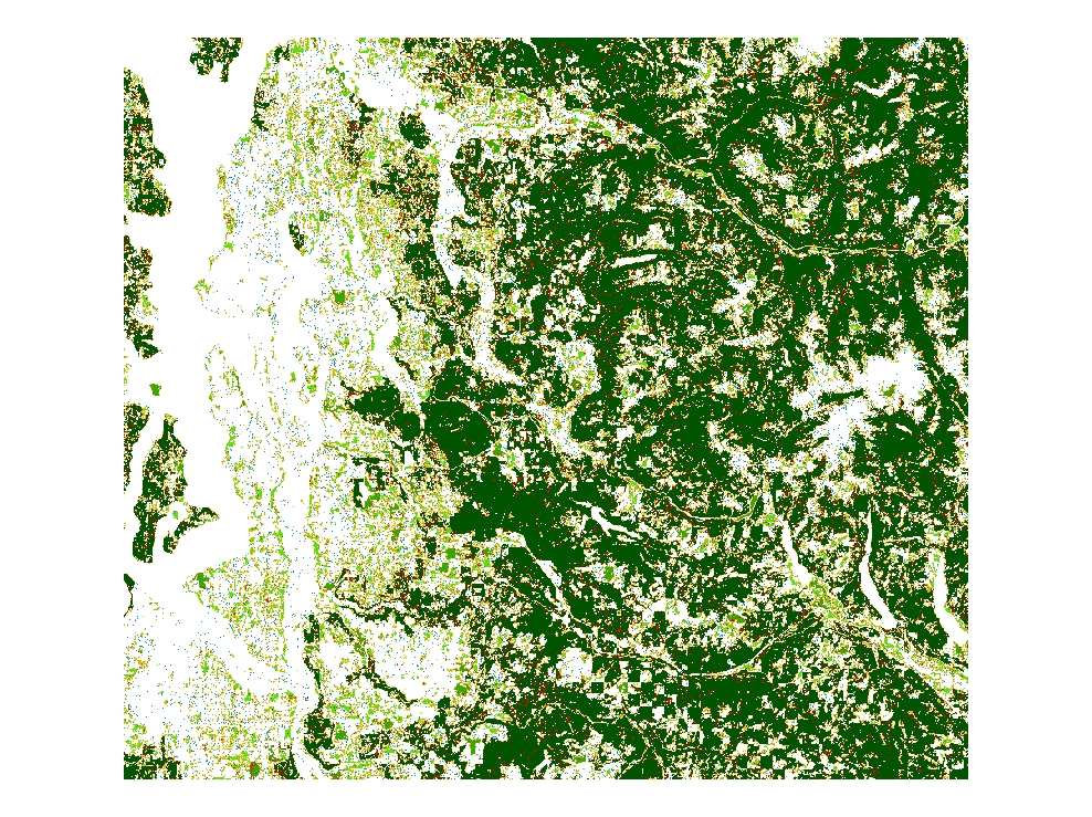 1992 C-CAP Forest Fragmentation Data for King County for Years 1992, 1996, 2001 and 2006