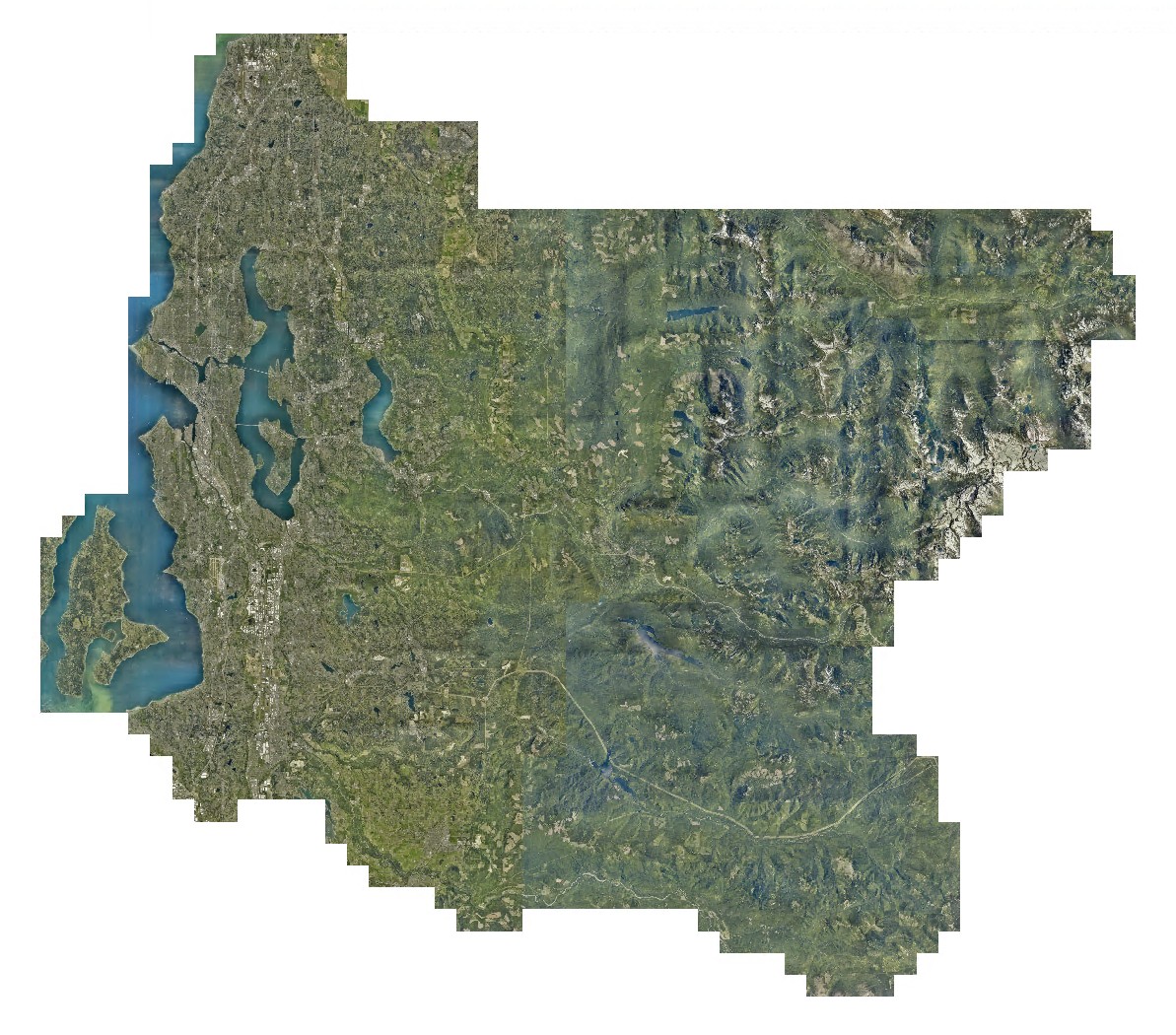 2025 King County (EagleView) Orthogonal Base Imagery - 3 inch (west) and 6 inch (east)