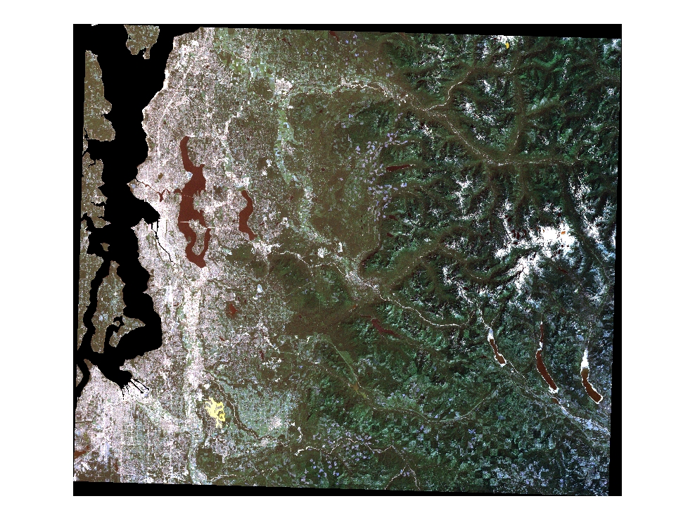 2001Landsat and Thematic Mapper low-resolution satellite image scenes