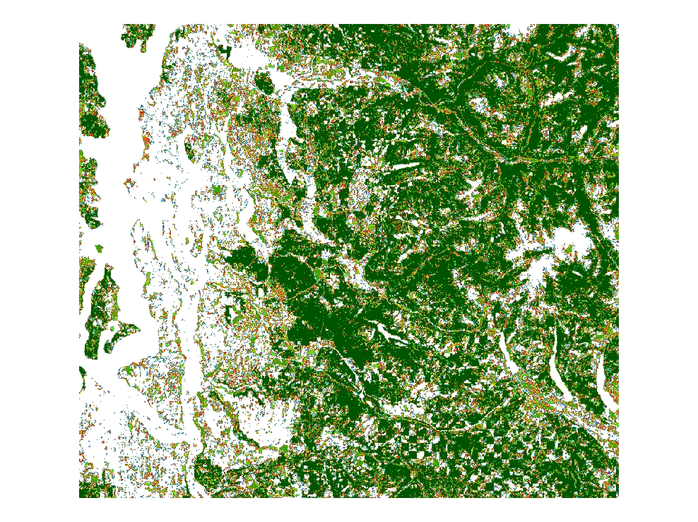 2001 C-CAP Forest Fragmentation Data for King County for Years 1992, 1996, 2001 and 2006