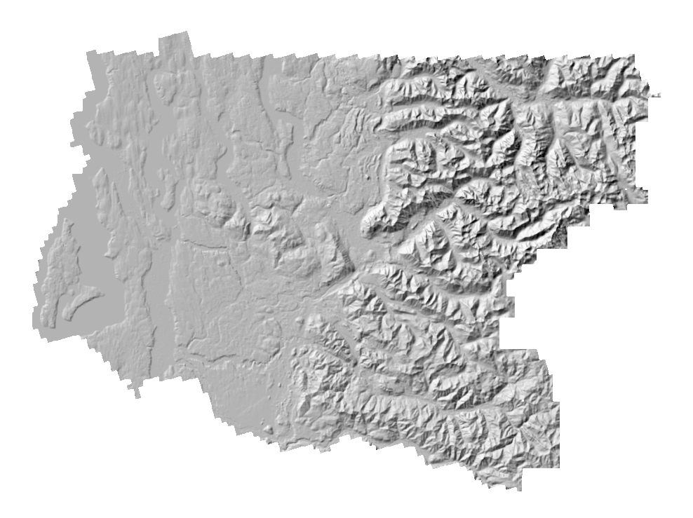 2021 LiDAR Digital Surface Model (DSM) Elevation and Hillshade