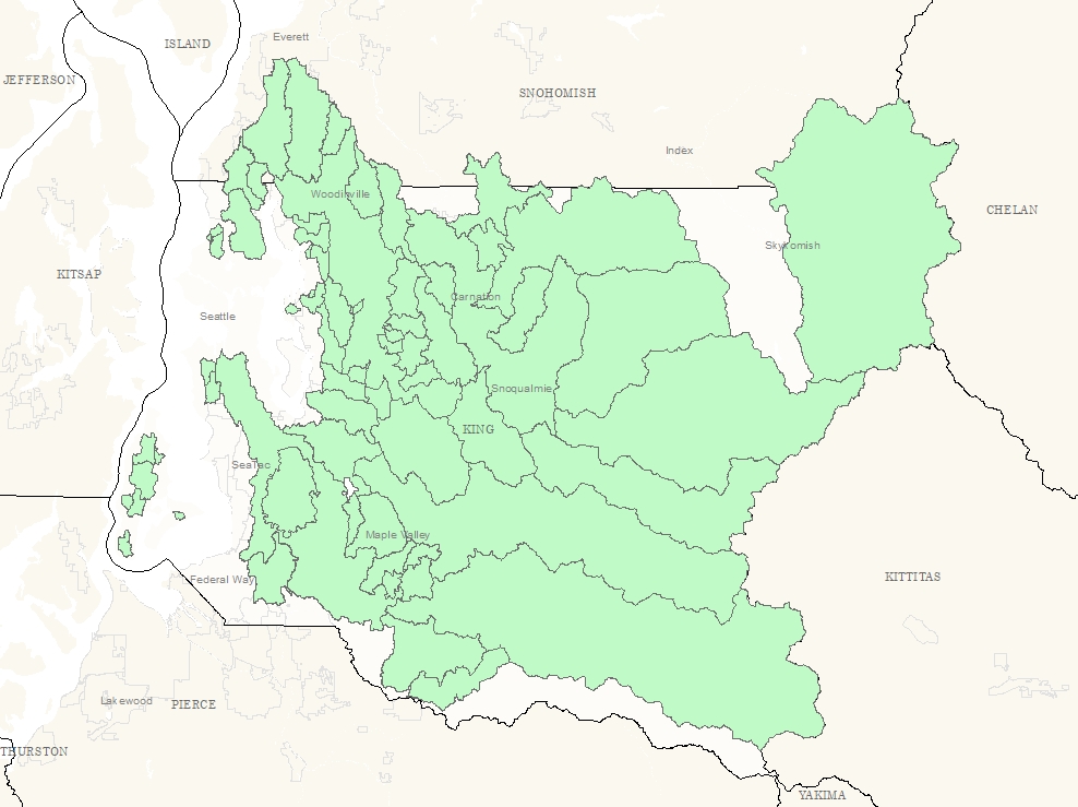 Stream Monitoring Program Watershed Catchment Areas